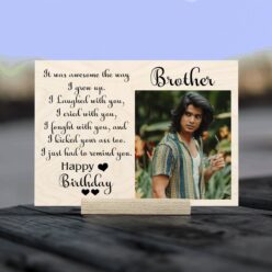Happy Birthday Brother Wood Print | Personalized