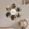 Set of 7 Hexagon Wood Print | Personalized | 8x7 Inch