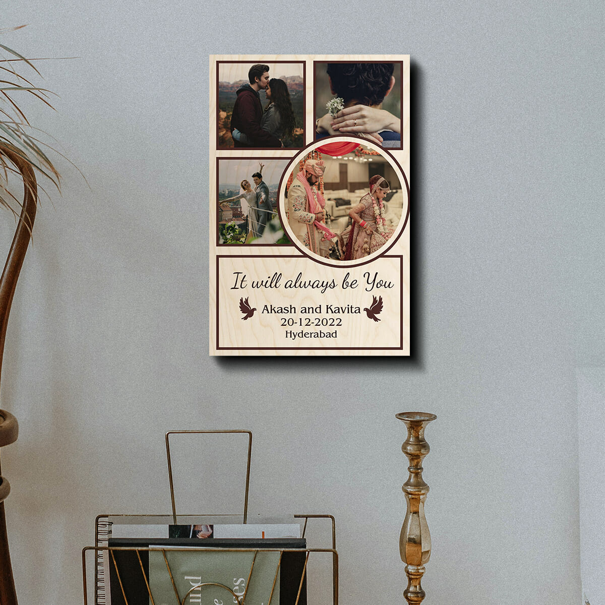 Always Be With You Wood Print | Personalized - Image 4