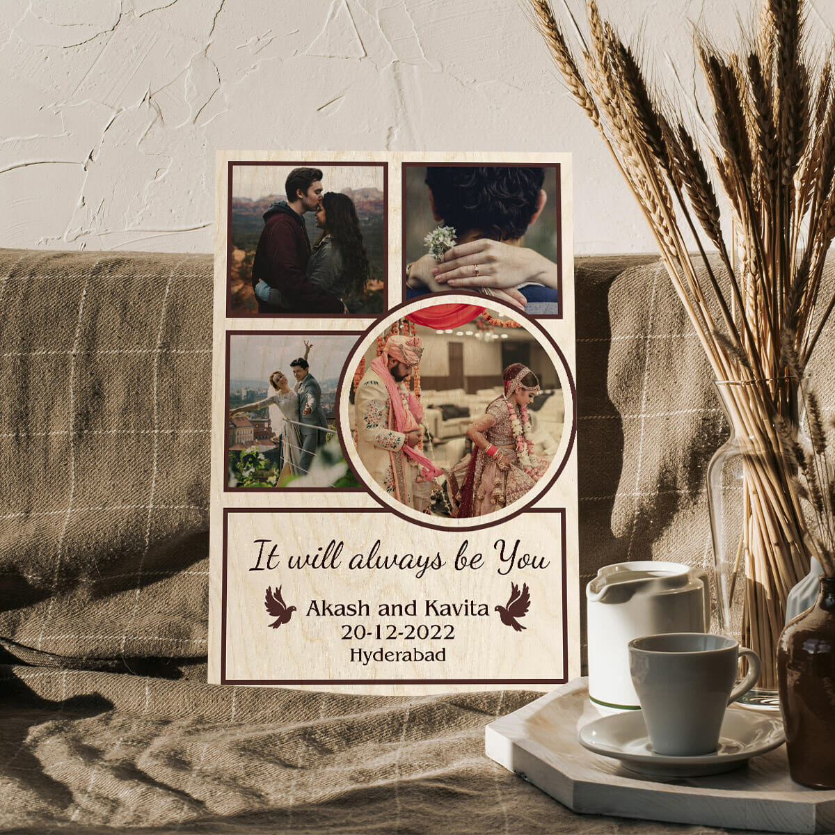Always Be With You Wood Print | Personalized