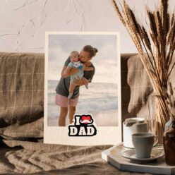 I Love Dad Wood Print | Personalized