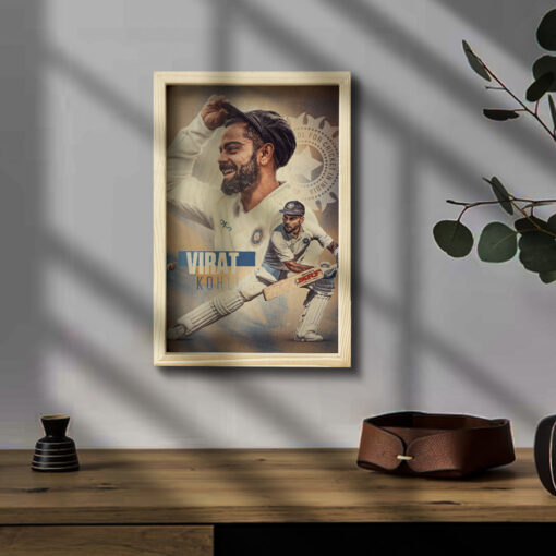 Virat Kohli Wooden Pine Frame - Image 2