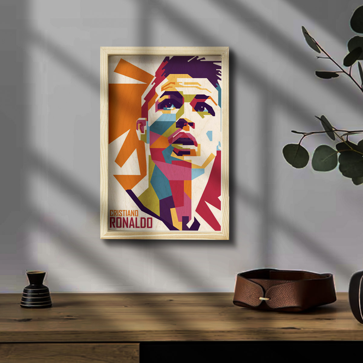 Cristiano Ronaldo Wooden Pine Frame - Image 2