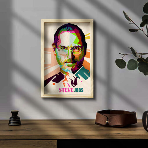Steve Jobs Wooden Pine Frame - Image 2