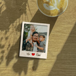 We Love Dad | Wooden Fridge Magnet | Personalized | 3x4 Inch