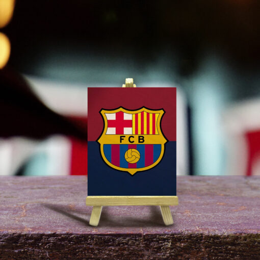 Minimalist Barcelona Wood Print With Easel Stand | 4X6 Inches - Image 2