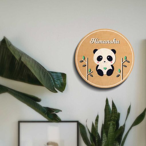 Panda Baby Nameplate | Personalized | 12x8 inches - Image 4