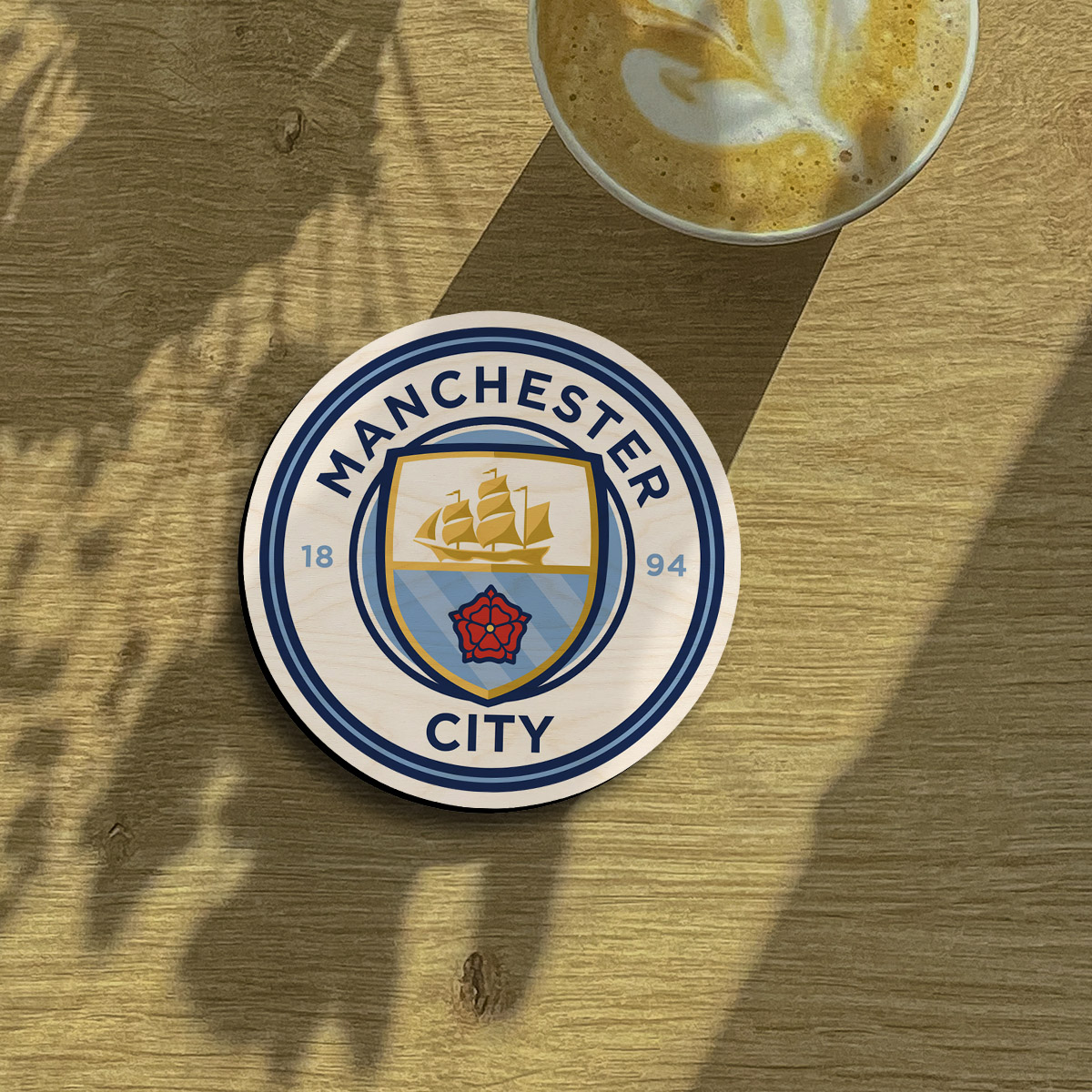 Manchester City Wooden Fridge Magnet | 4x4 inch - Image 2