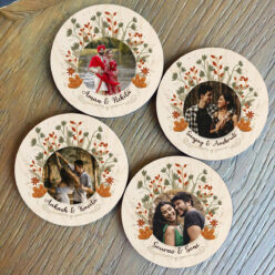 Wooden Couple Coaster | Personalized | 4x4 Inch