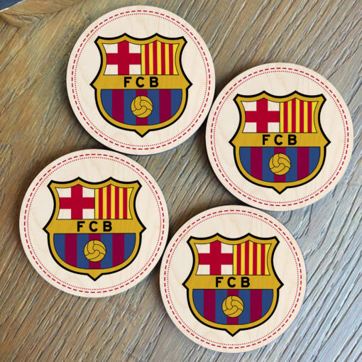 FC Barcelona Wooden Coaster | 4x4 Inch