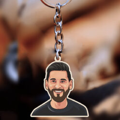 Lionel Messi Wooden Keychain