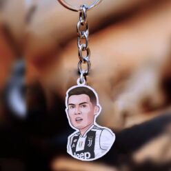 Cristiano Ronaldo Wooden Keychain