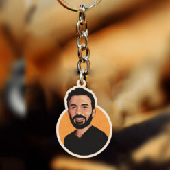 Captain America Wooden Keychain