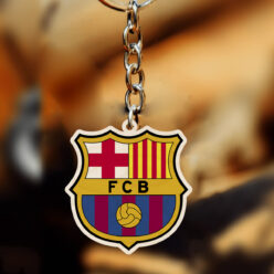 FC Barcelona Wooden Keychain