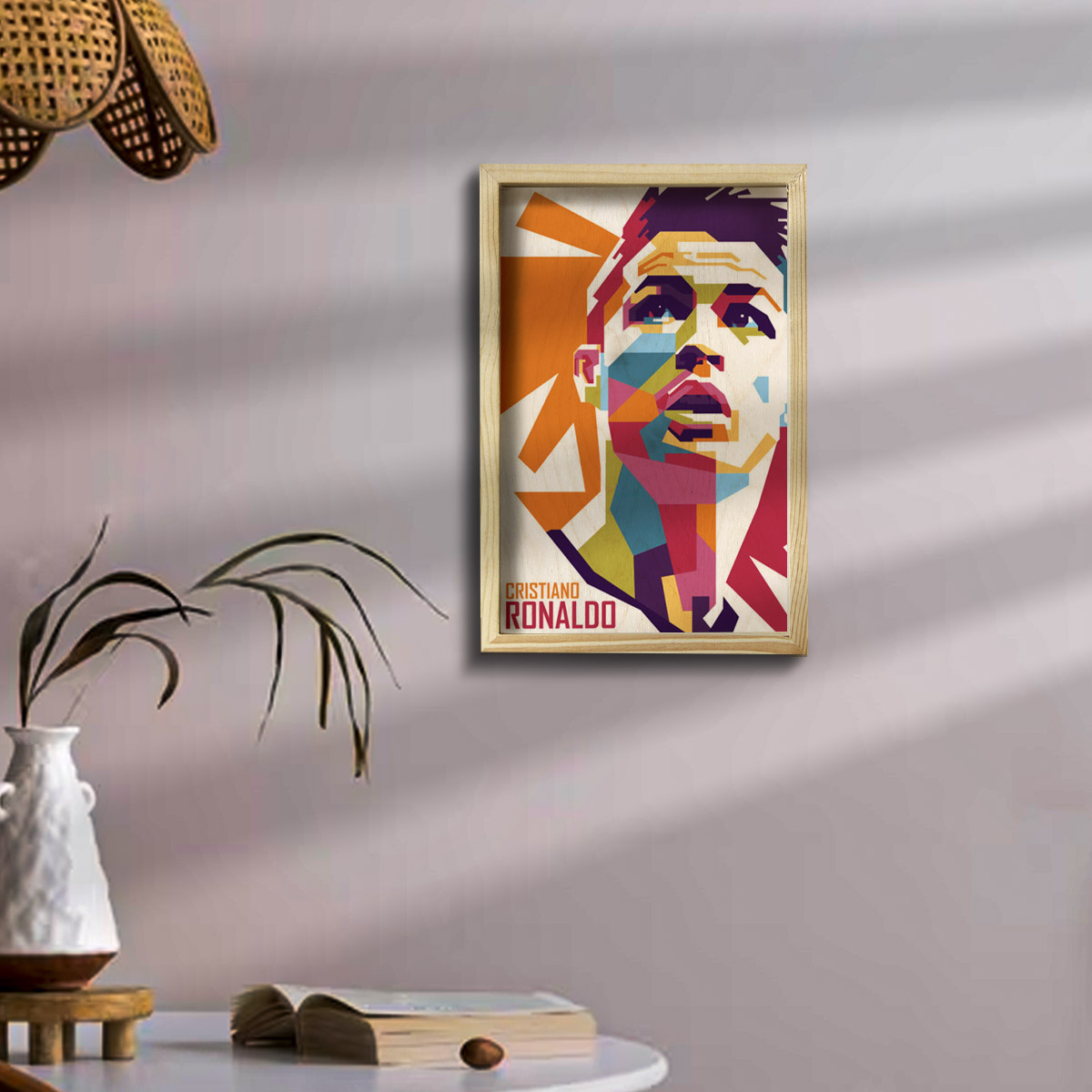 Cristiano Ronaldo Wooden Pine Frame - Image 3