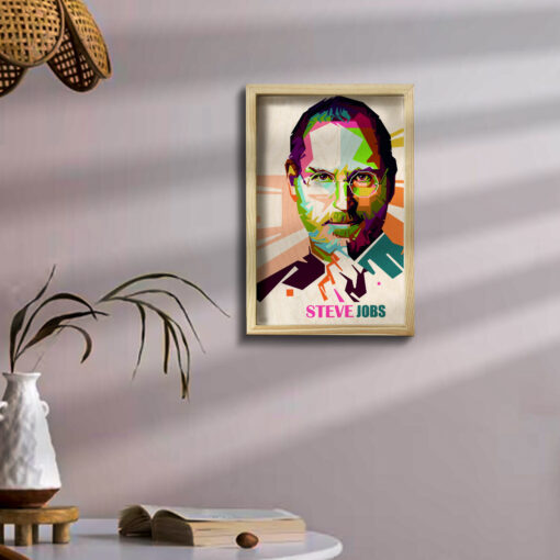 Steve Jobs Wooden Pine Frame - Image 3
