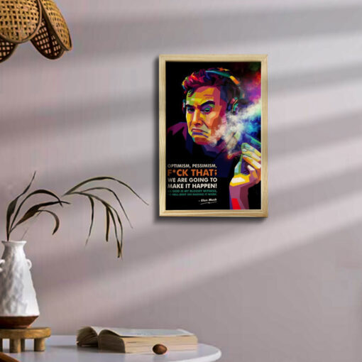 Elon Musk Wooden Pine Frame - Image 3