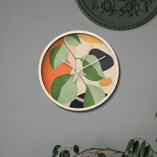 Colorful Branching Wooden Wall Clock - Image 4