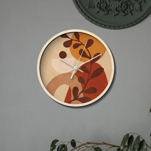 Abstract Art Wooden Wall Clock - Image 4