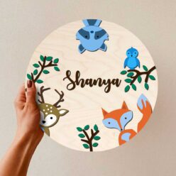 Animal Theme Baby Nameplate