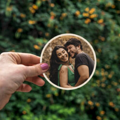 Circle Shape Fridge Magnet | Personalized | 4x4 Inch