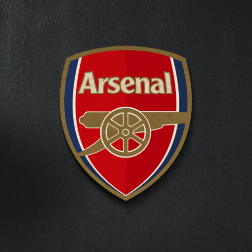 Handcrafted Wooden Arsenal Crest | 12x12 Inch