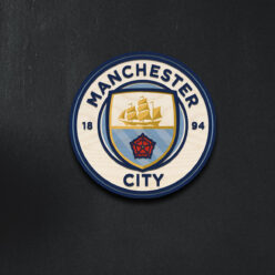 Handcrafted Wooden Manchester City Crest | 12x12 Inch