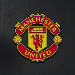 Handcrafted Wooden Red Devils Crest | 12x12 Inch