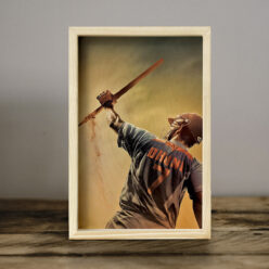 MS Dhoni Wooden Pine Frame