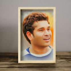 Sachin Tendulkar Wooden Pine Frame