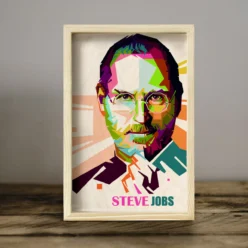 Steve Jobs Wooden Pine Frame
