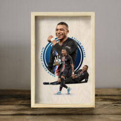 Kylian Mbappe Wooden Pine Frame