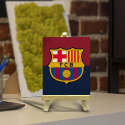 Minimalist Barcelona Wood Print With Easel Stand | 4X6 Inches