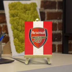 Minimalist Arsenal Wood Print With Easel Stand | 4X6 Inches