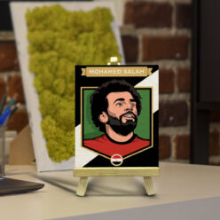 Minimalist Mohamed Salah Wood Print With Easel Stand | 4X6 Inches