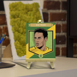 Minimalist Neymar Wood Print With Easel Stand | 4X6 Inches