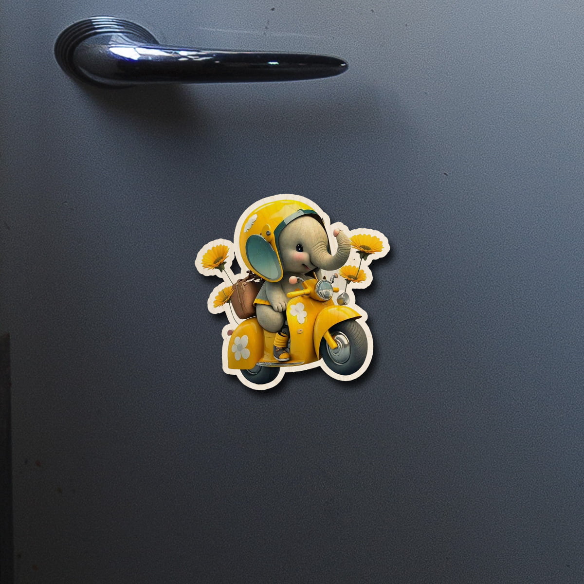 Elephant Bike Ride Wooden Magnet - Image 5