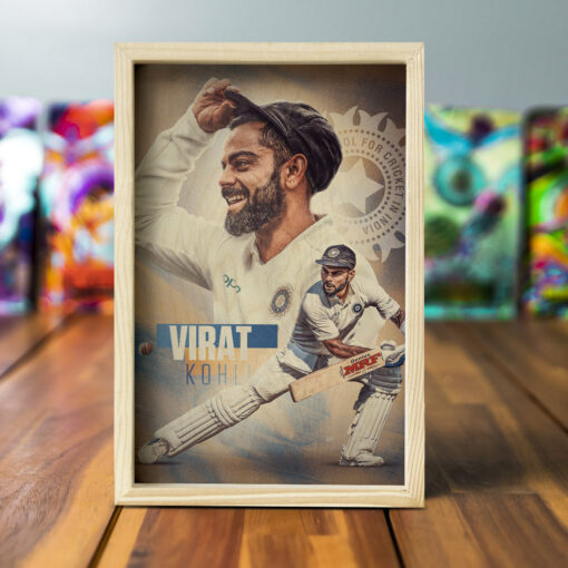 Virat Kohli Wooden Pine Frame - Image 5