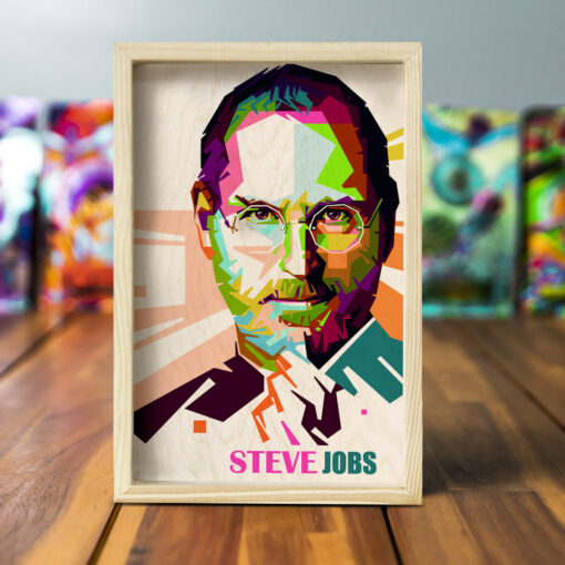 Steve Jobs Wooden Pine Frame - Image 5