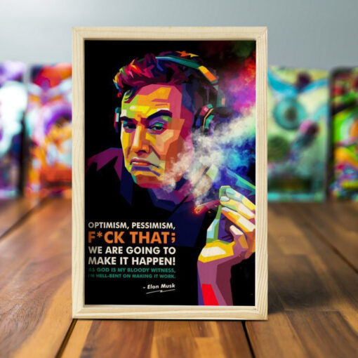Elon Musk Wooden Pine Frame - Image 5