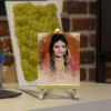 Watercolor Portrait Wood Print With Easel Stand | 4X6 Inches