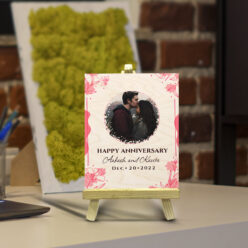 Happy Anniversary Wood Print | Personalized | 4X6 Inches