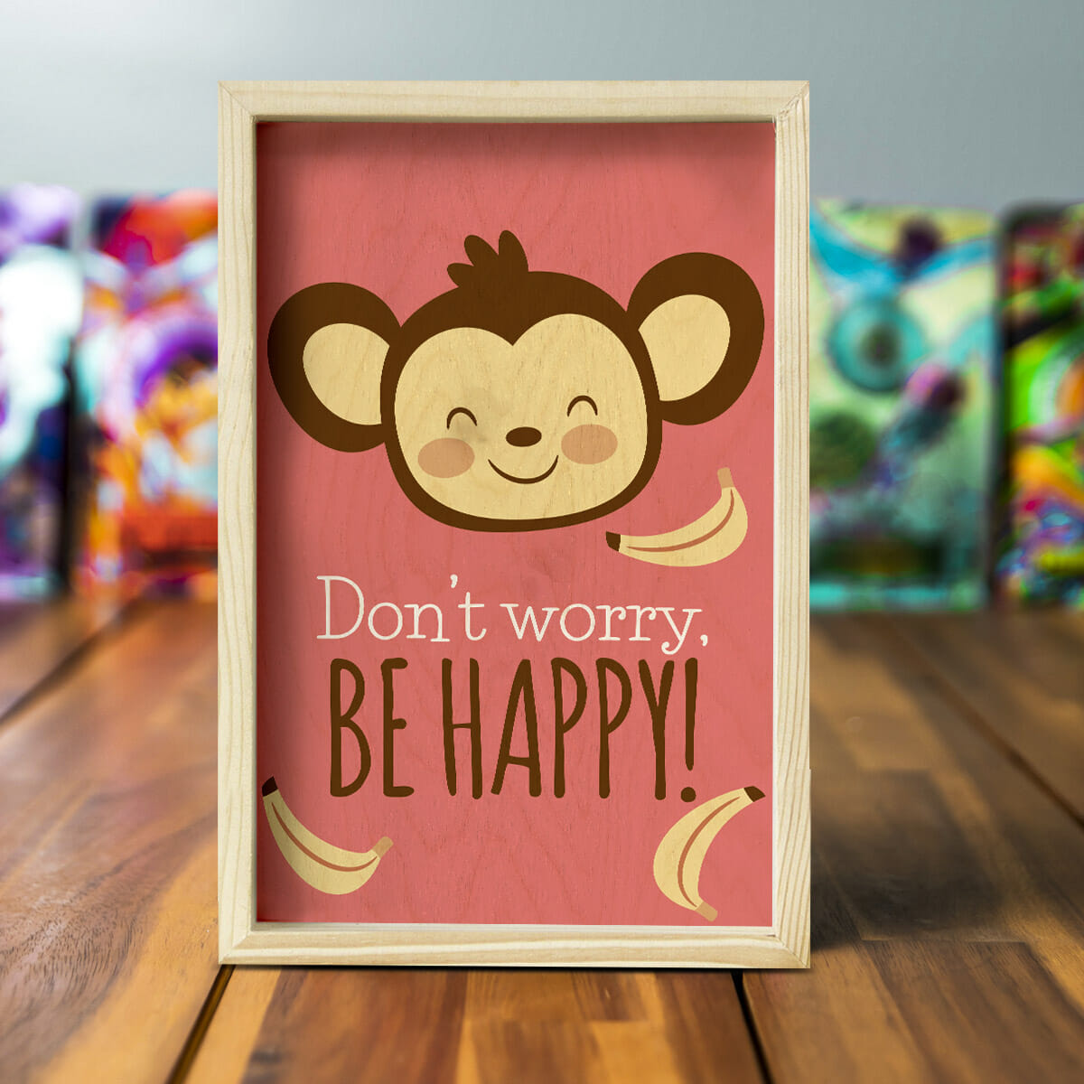 Kids Room Pine Wood Frame | 12x8 inch