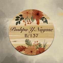 Bohemian Floral Theme Wooden Nameplate| Personalized | 12x12 inches