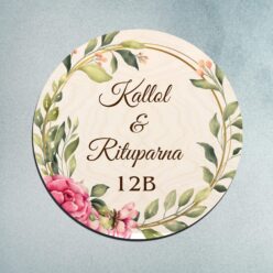 Couple's Floral Nameplate | Personalized | 12x12 inches