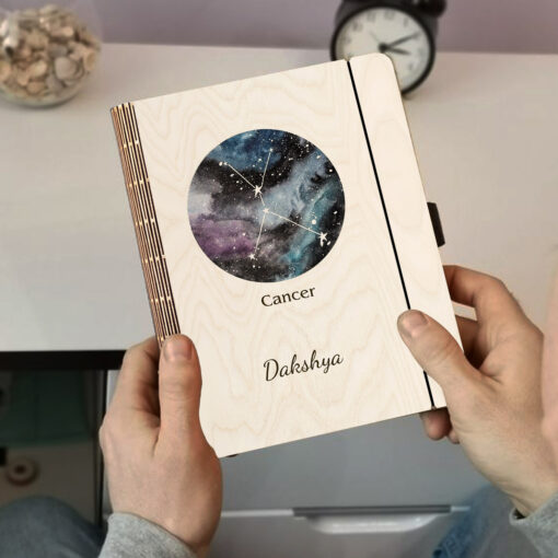 Cancer Personalized Wooden Notebook