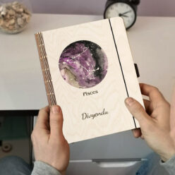 Pisces Personalized Wooden Notebook