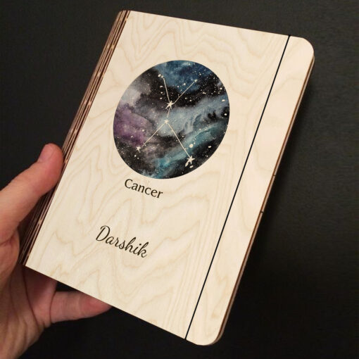 Cancer Personalized Wooden Notebook - Image 3