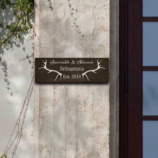 Couple Theme 3D Nameplate | Personalized | 12x4 Inches - Image 3