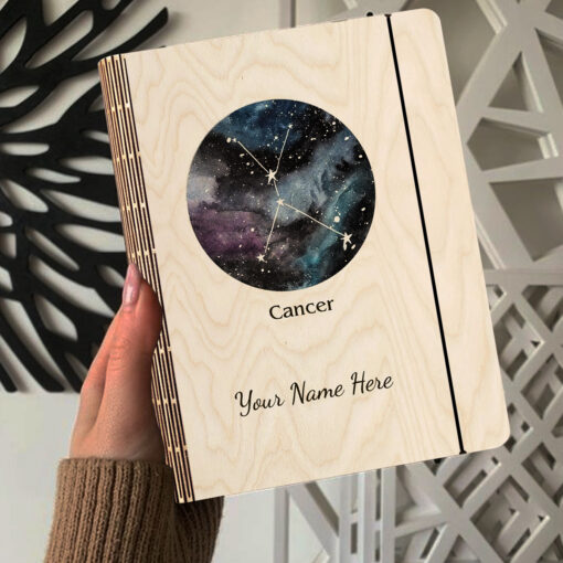 Cancer Personalized Wooden Notebook - Image 4